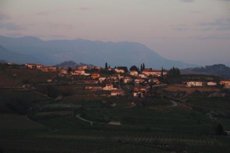Goriska Brda am Abend
