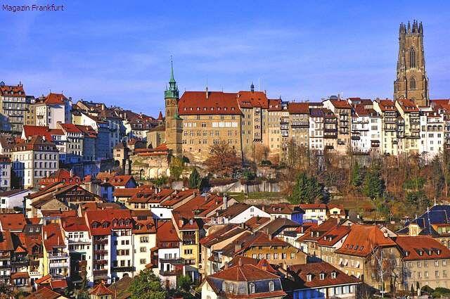 Blick auf die Altstafdt von Fribourg