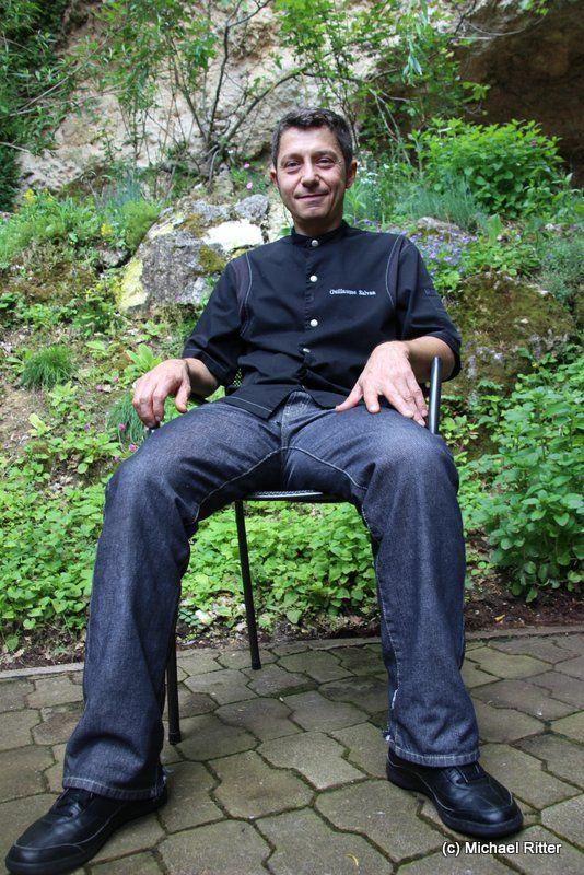 Guillaume Salvan auf der Terrasse