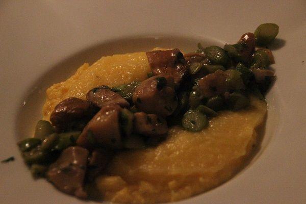 Polenta und Fleisch