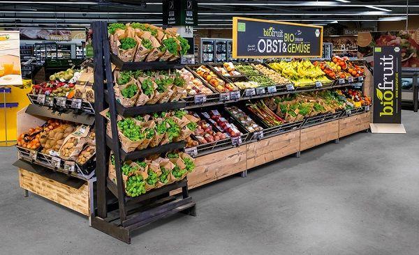 Biofruit-Präsentation im Supermarkt