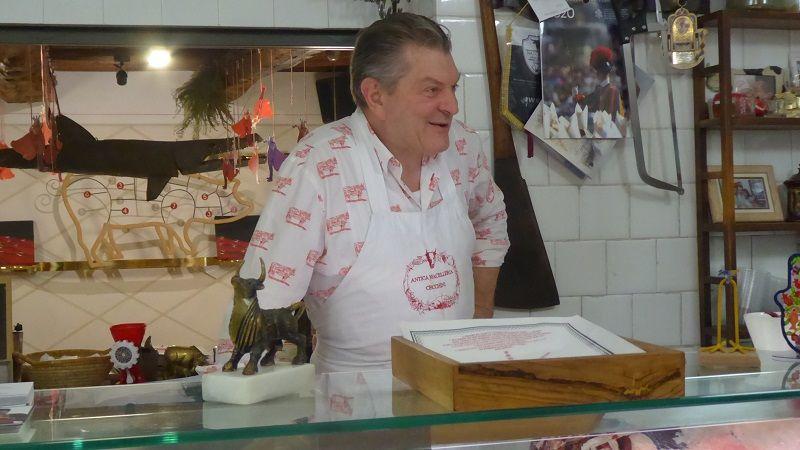 Dario Cecchini in seiner Macelleria in Panzano