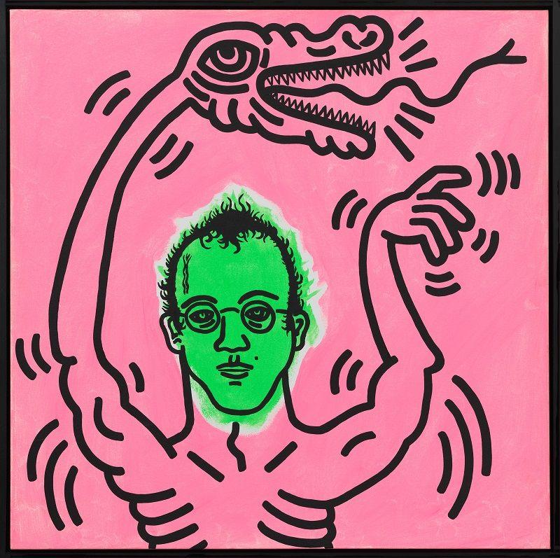 Sebstportrait Keith Haring