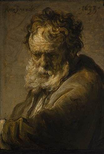 Rembrandt, Büste eines bärtigen Alten